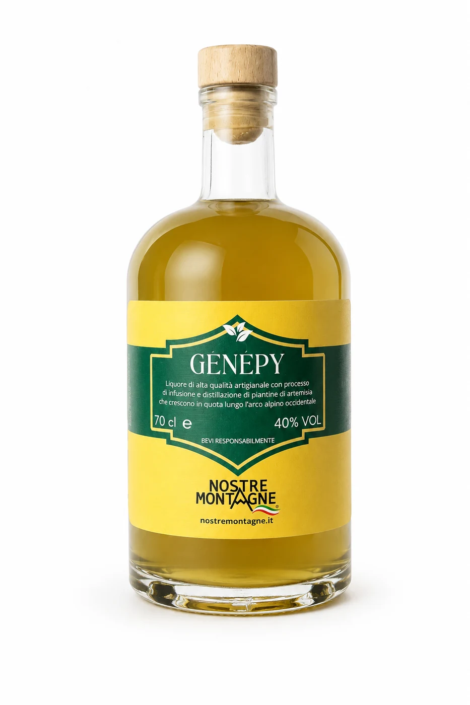 Genepy Nostre Montagne su fondo chiaro